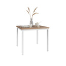 Mesa de Jantar Quadrada com Tampo de MDP Adriana Amadeirado e Branco 90 cm